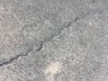 Cracked stone concrete street