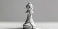 Cracked white chess pawn piece with distressed finish and shattered surface. Royalty Free Stock Photo