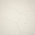 Cracked white wall with visible texture and multiple thin lines branching across its surface. The Royalty Free Stock Photo