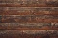 Cracked wood background. Brown old wooden planks. Horizontal lines on fence. Vintage rustic pattern. Timber plank, scratched surfa Royalty Free Stock Photo