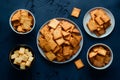 Cracker collection, a crispy array for snacking satisfaction