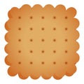Cracker cookie icon, cartoon style