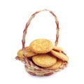 Cracker cookies in basket