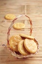 Cracker cookies in basket