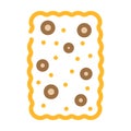 cracker dessert color icon vector illustration