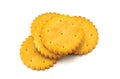 Cracker Stack macro isolated closeup crackers Royalty Free Stock Photo