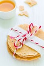 Cracker on Wood / Cracker / Cracker on White Wooden Background