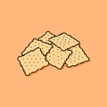 crackers biscuit illustration