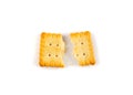 Crackers or biscuits. Cookies isolated