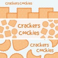 Crackers and biscuits banners template