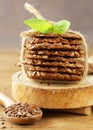 Crackers from flax seeds, gluten free Royalty Free Stock Photo