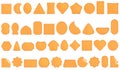 Crackers icons set cartoon . Round cookie