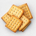 Crackers isolated on transparent background Royalty Free Stock Photo