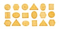 Crackers Set, Crackers of Different Geometric Shapes, Cookies Isolated