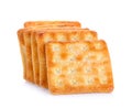 Crackers with sugar on the white background