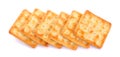 Crackers with sugar on the white background