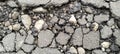 Cracking asphalt on the road Royalty Free Stock Photo
