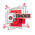 Cracking The Code Concept Illustration Showing Success And Breakthrough Royalty Free Stock Photo