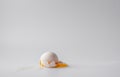 Cracking Egg.Clean background Royalty Free Stock Photo