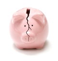 Cracking piggybank Royalty Free Stock Photo