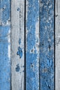 Crackled blue paint on old wood planks Royalty Free Stock Photo