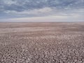 Crackled earth texture of dry lake