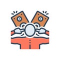 Color illustration icon for Crackling, loud and sound