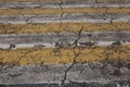 cracks on asphalt Royalty Free Stock Photo