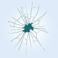 Cracks, broken glass vector Royalty Free Stock Photo