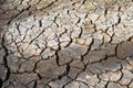 Cracks in dried soil in arid season Royalty Free Stock Photo