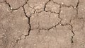 Cracks in the dry, lifeless crumbly ground Royalty Free Stock Photo