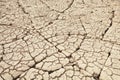 Cracks in the earth in rural areas Royalty Free Stock Photo