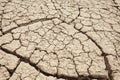 Cracks in the earth in rural areas. Royalty Free Stock Photo