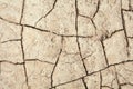 Cracks in the earth in rural areas. Royalty Free Stock Photo