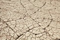 Cracks in the earth in rural areas. Ground texture background. Royalty Free Stock Photo