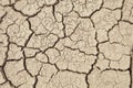 Cracks in the earth in rural areas. Ground texture background. Dry soil abstract photo. Royalty Free Stock Photo