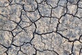 Cracks in the ground. Dry, dehydrated soil. Drought. Ecological catastrophy Royalty Free Stock Photo