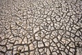 Cracks in ground during dry season drought Royalty Free Stock Photo