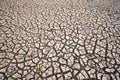 Cracks in ground during dry season drought Royalty Free Stock Photo