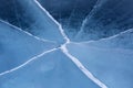Cracks in the ice. Royalty Free Stock Photo