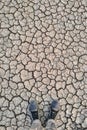 Cracks of Rann of Kutch Royalty Free Stock Photo