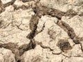 Cracks in salty mud from above. Cracks in mud due to drought Royalty Free Stock Photo