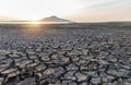 Cracks on the surface of the earth are altered by the shrinkage of mud due to drought Royalty Free Stock Photo
