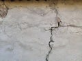 Cracks on the wall of an old dwelling