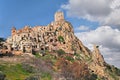 Craco, Matera, Basilicata, Italy: view of the ghost town Royalty Free Stock Photo