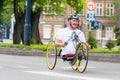 Cracovia Marathon. Runners on the city streets on May 18, 2014 in Krakow, POLAND