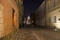 Cracow, Kanonicza Street by night Royalty Free Stock Photo