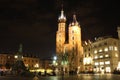 Cracow (Krakow, Poland) at night