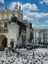 Cracow , Krakow, city center, Sukiennice, old market square in Cracow, Poland