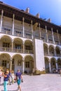 Cracow (Krakow)- Wawel Castle-arcaded ambulatory Royalty Free Stock Photo